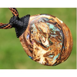 Authentic Jundah Opal Fossil Necklace Talisman, Australian Handcrafted by Platypus Dreaming 